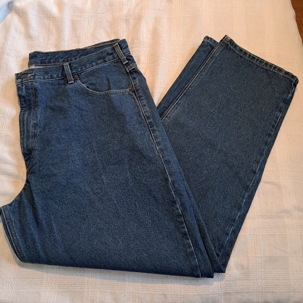 Carhartt men's size 42 x 32 dark wash jeans, VGUC